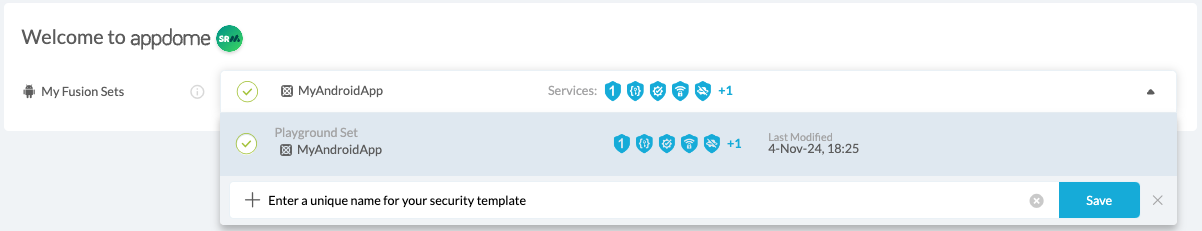 fusion set that contains Enforce TLS Version