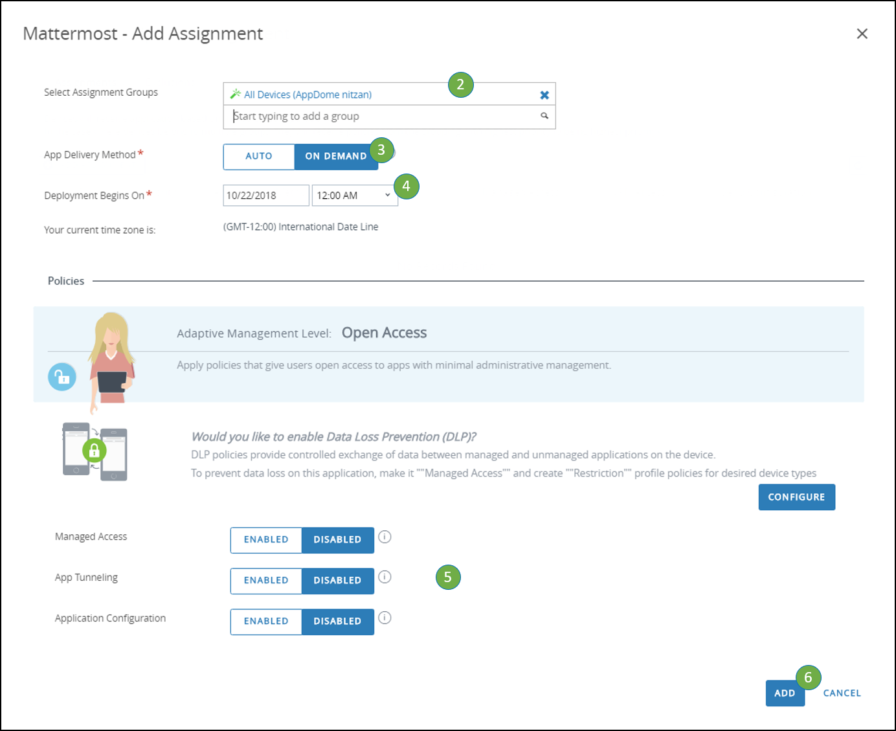 add assignment enterprise application