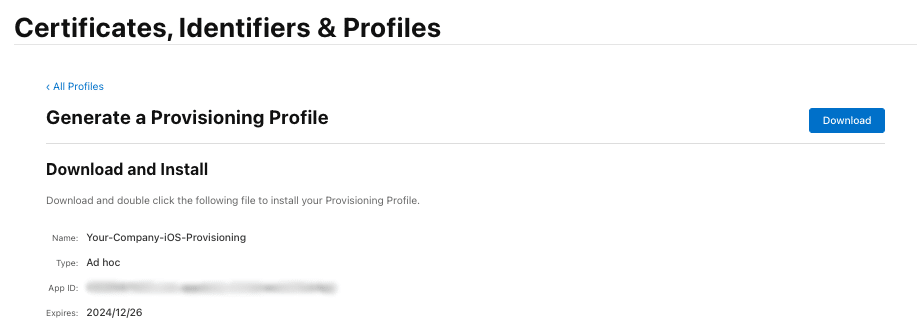 Download Provisioning Profile