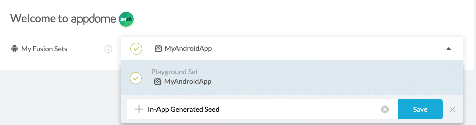 In-App Generated Seed Fusion Set