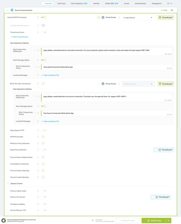 Toggle On Android Mitm Prevention