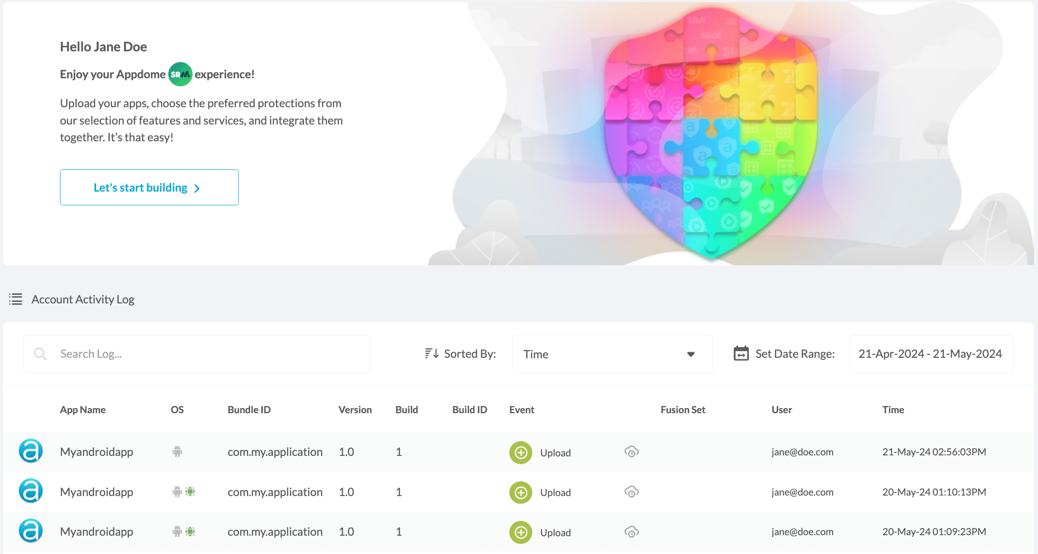 Account Activity Log