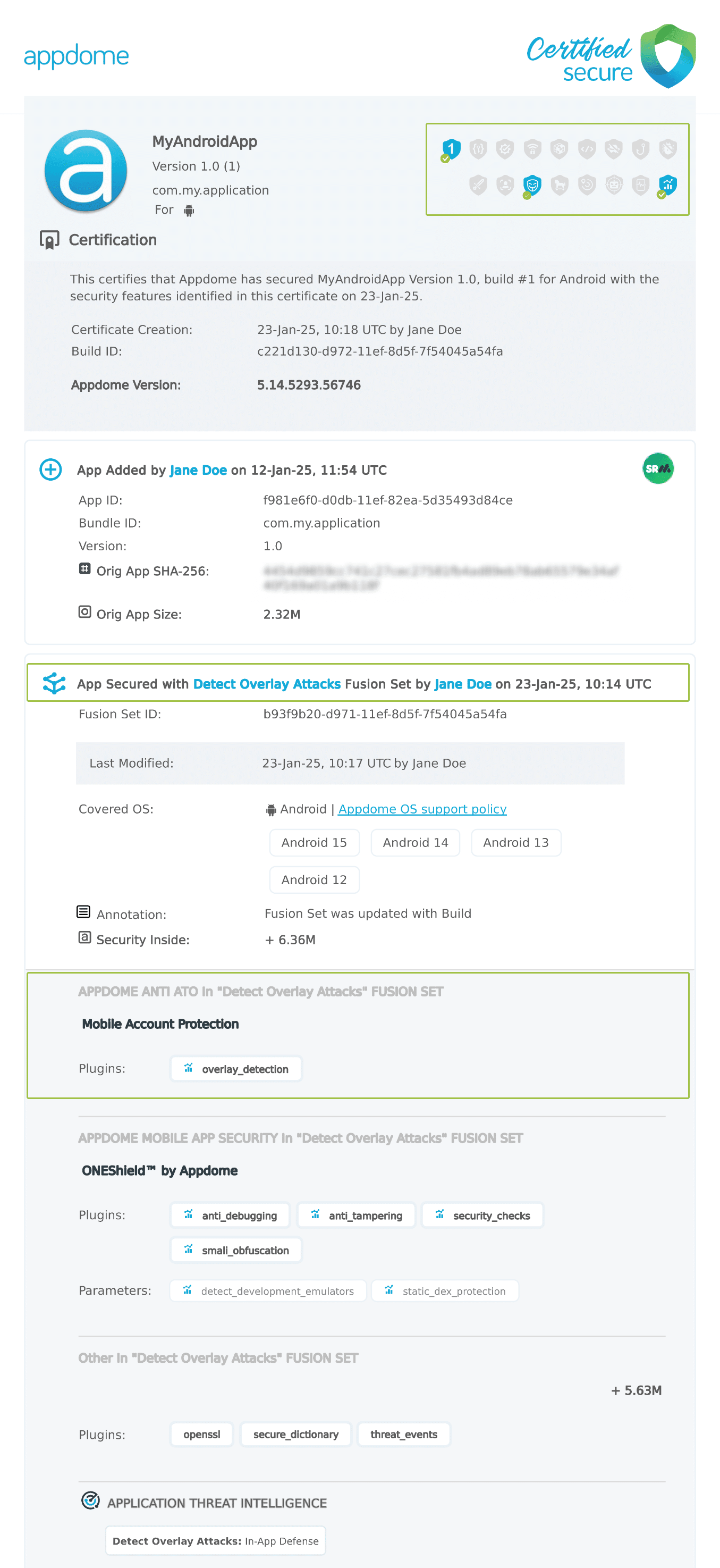 Detect Overlay Attacks shown in Certificate secure