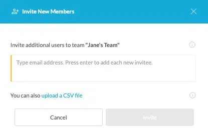 Invite New Members to Team