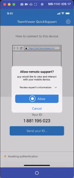 Allow Remote Support