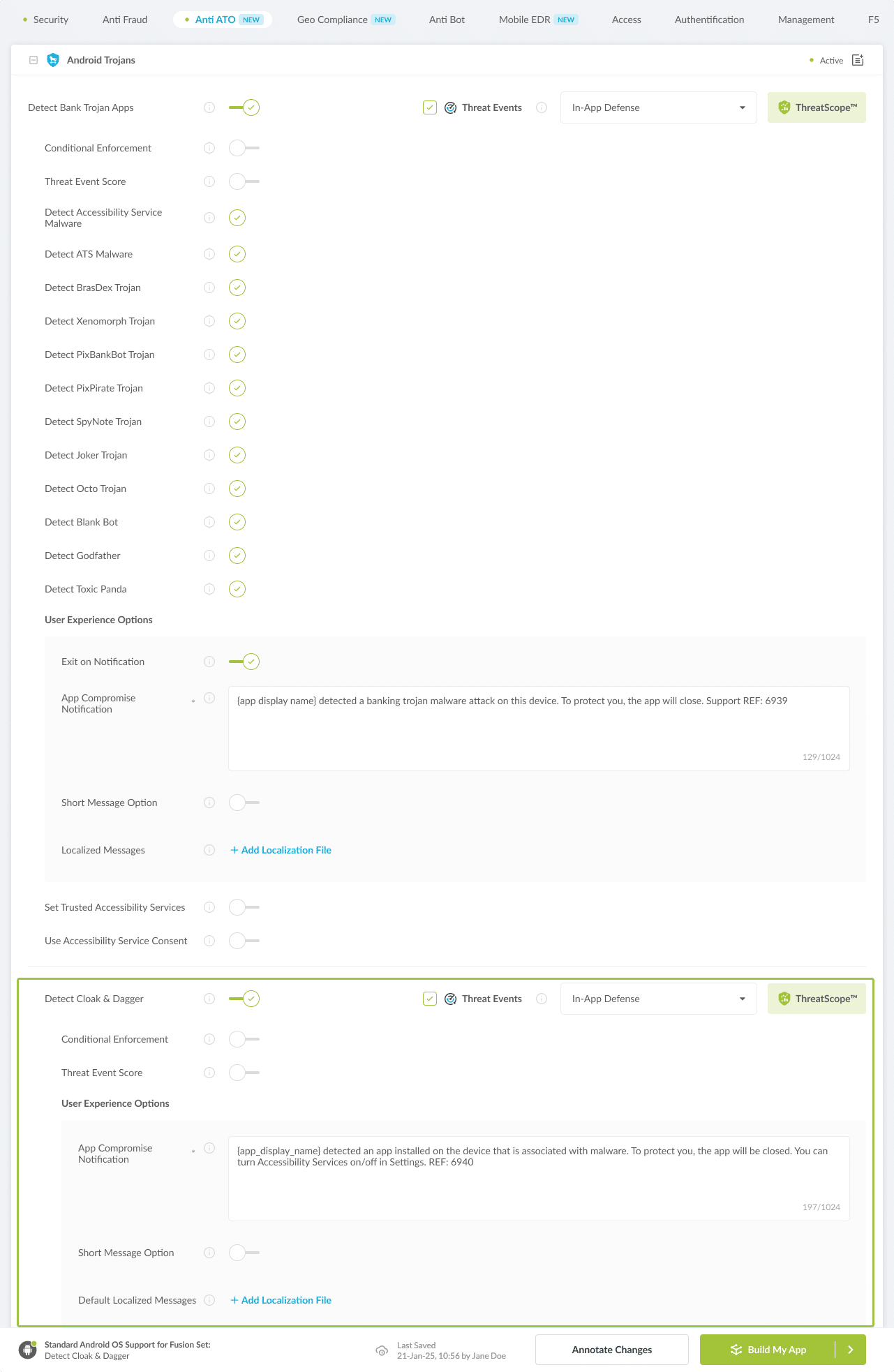 Detect Cloak & Dagger option