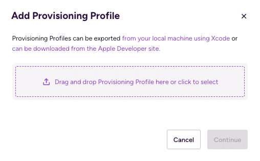 Add Provisioning Profile