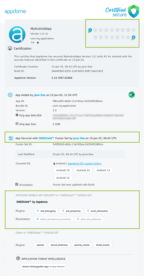 Detect Debuggable App shown in Certificate secure