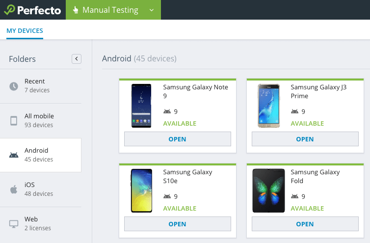 Select Android Device