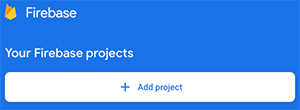 Firebase Add Project