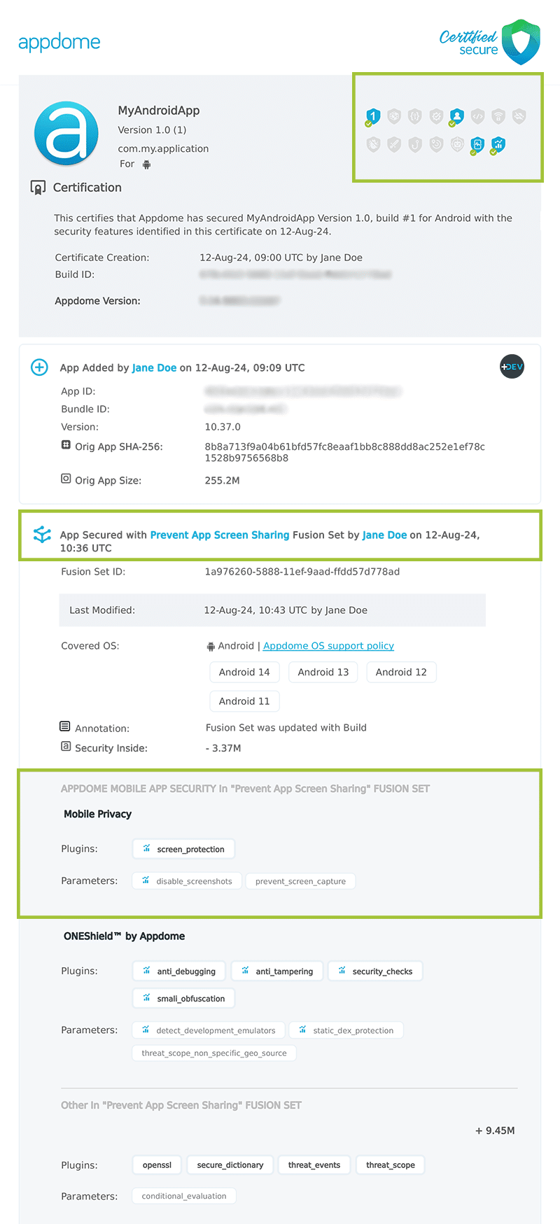 Certificate Conditional Evaluation