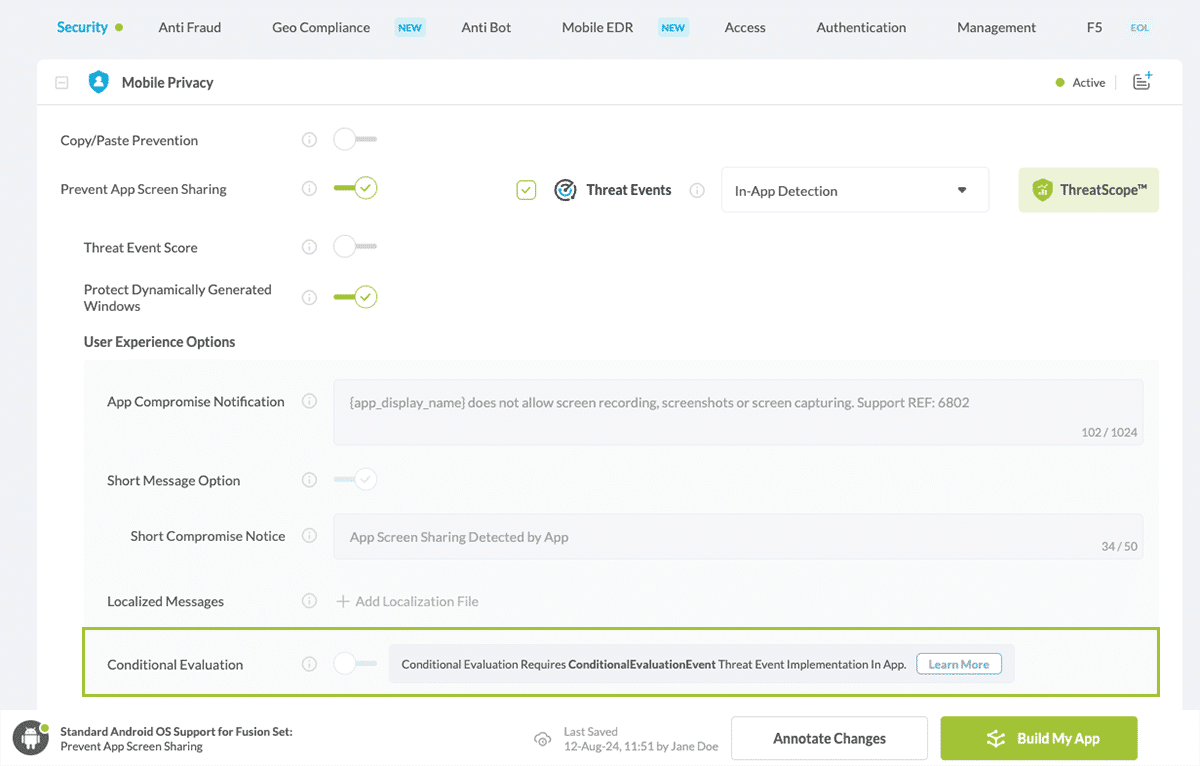 Toggle Conditional Evaluation