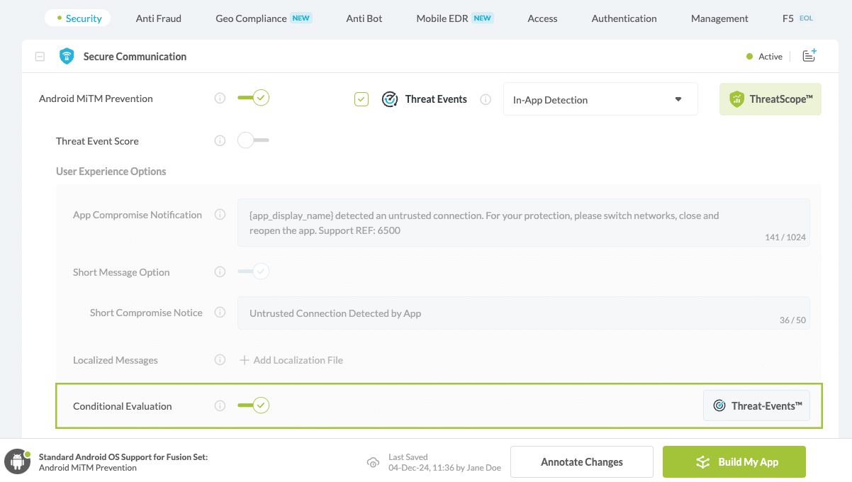 Toggle On Conditional Evaluation