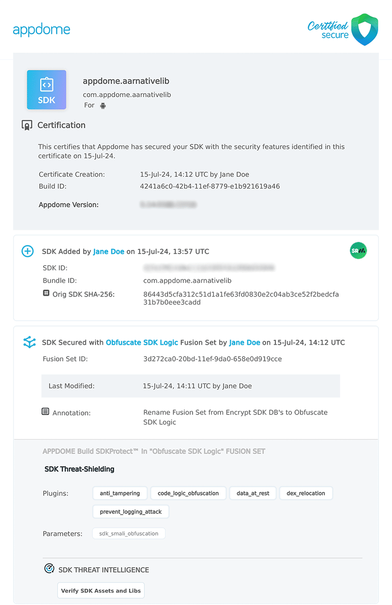 Certificate Obfuscate Sdk Logic