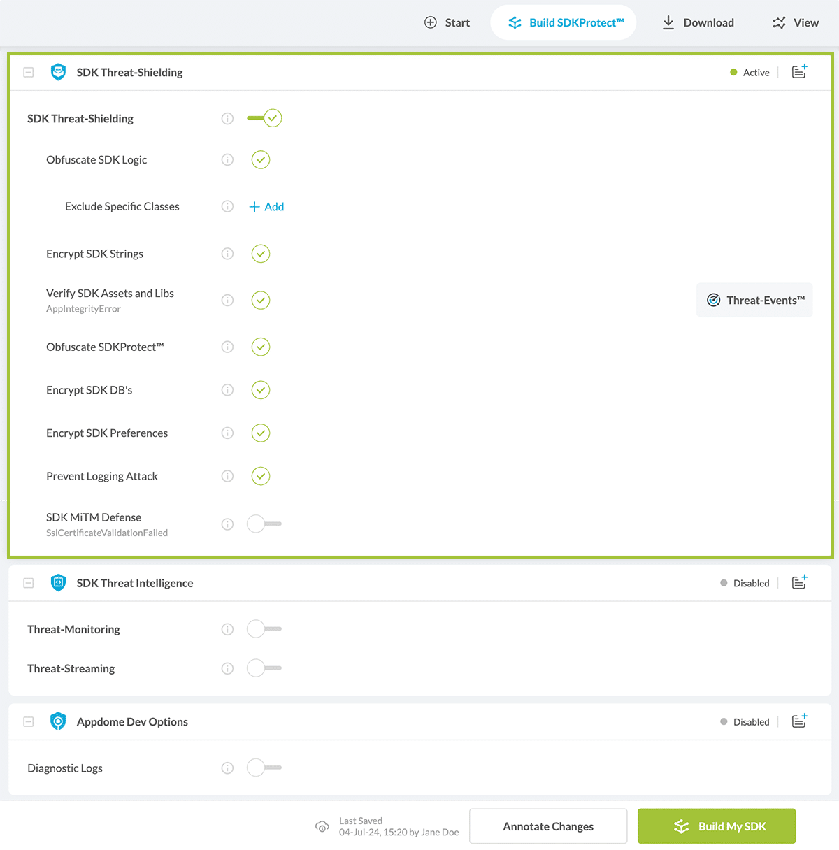 Toggle Obfuscate Sdk Logic