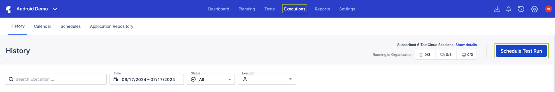 3.3schedule Test Run