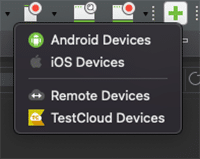 8.device Type Android Ios Remote Or Testcloud Devices 