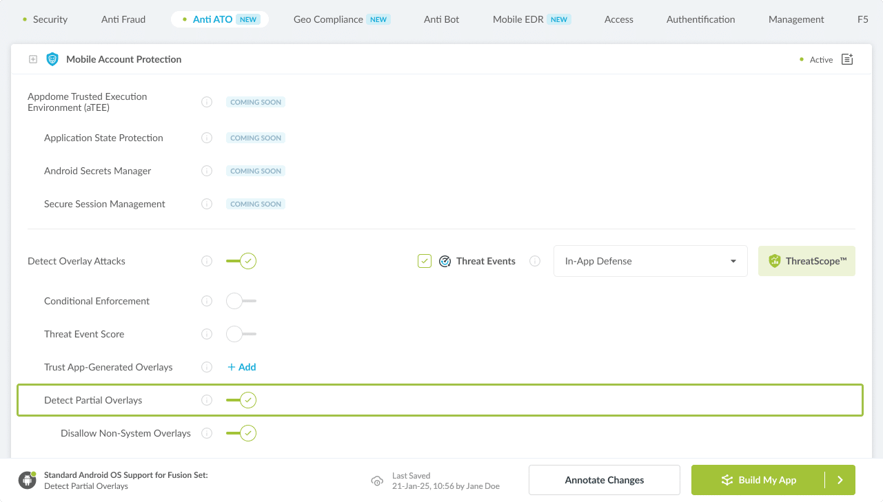 Detect Partial Overlays option