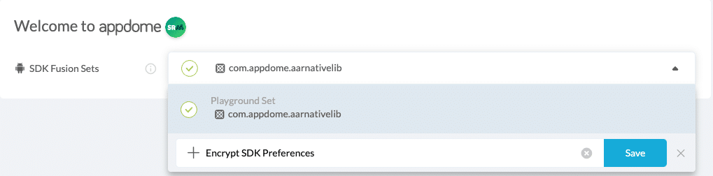 fusion set that contains Encrypt SDK Preferences 