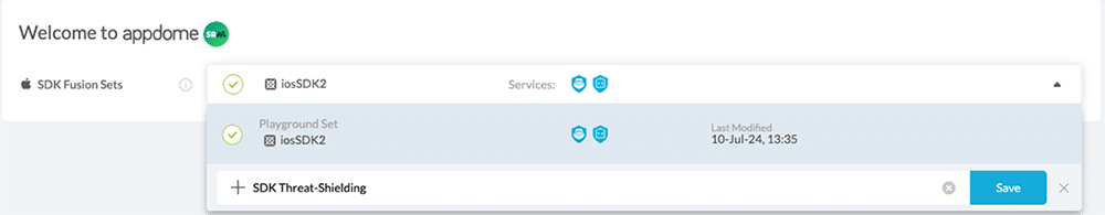 Create Fusion Set Sdk Threat Shielding