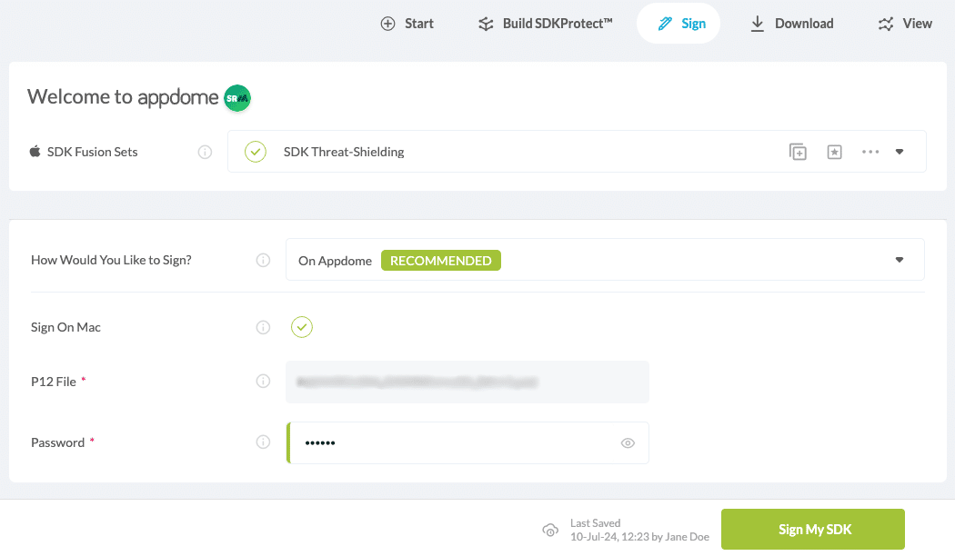 Sign Sdk On Appdome
