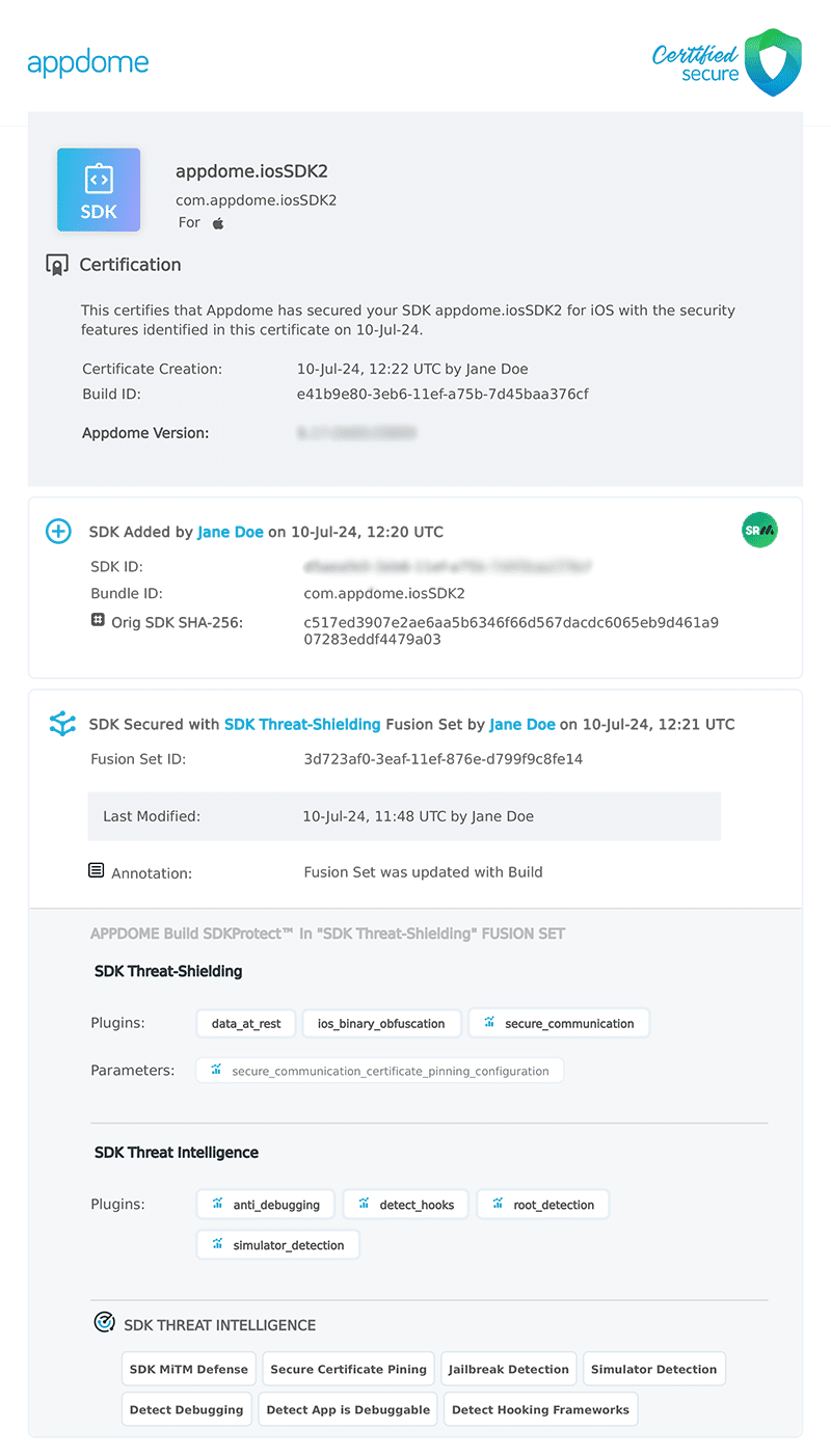 Appdome iOS Certificate 