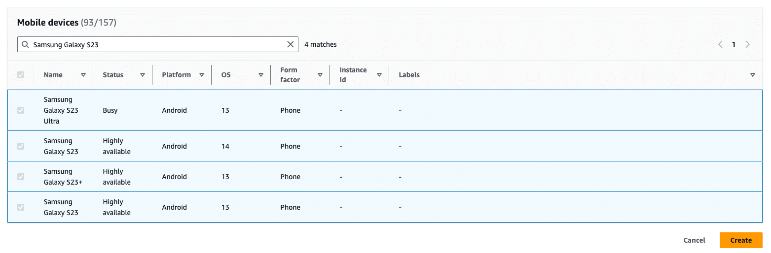 Mobile Device Pool