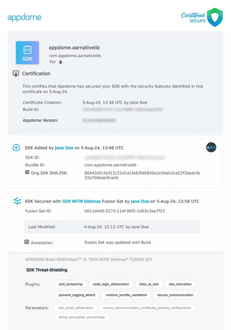 Appdome.aarnativelib Certificate Sdk Mitm Defense