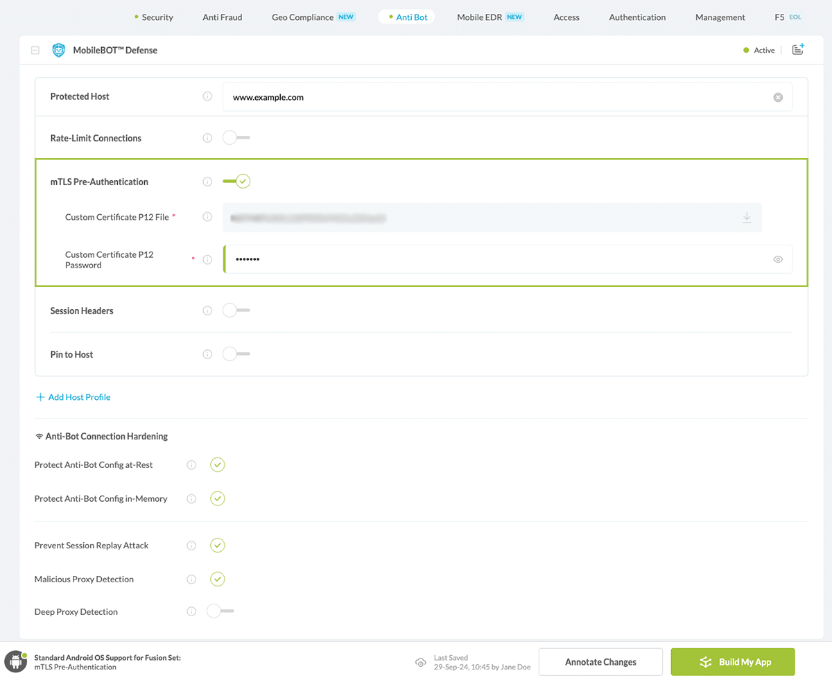 mTLS Pre-Authentication option