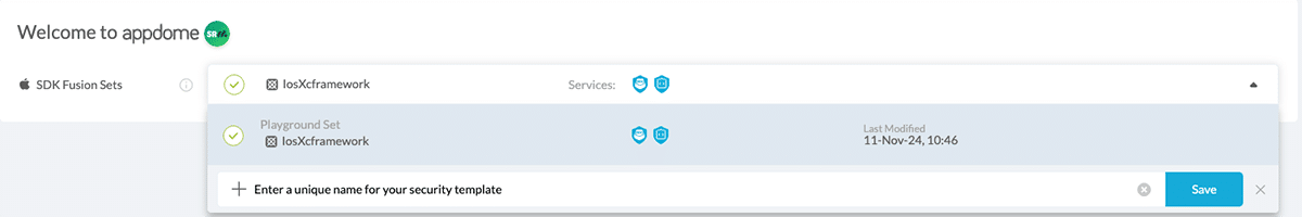 Fusion Set Security Template For Ios Sdk